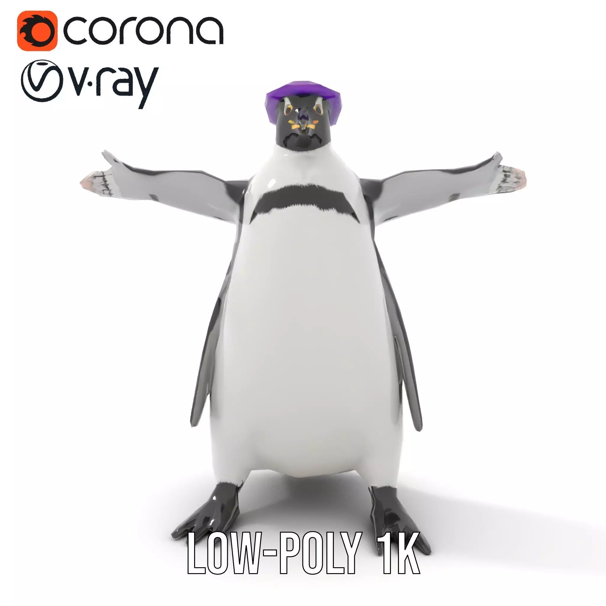 Dapper Penguin model pack Low-poly 3D model_21