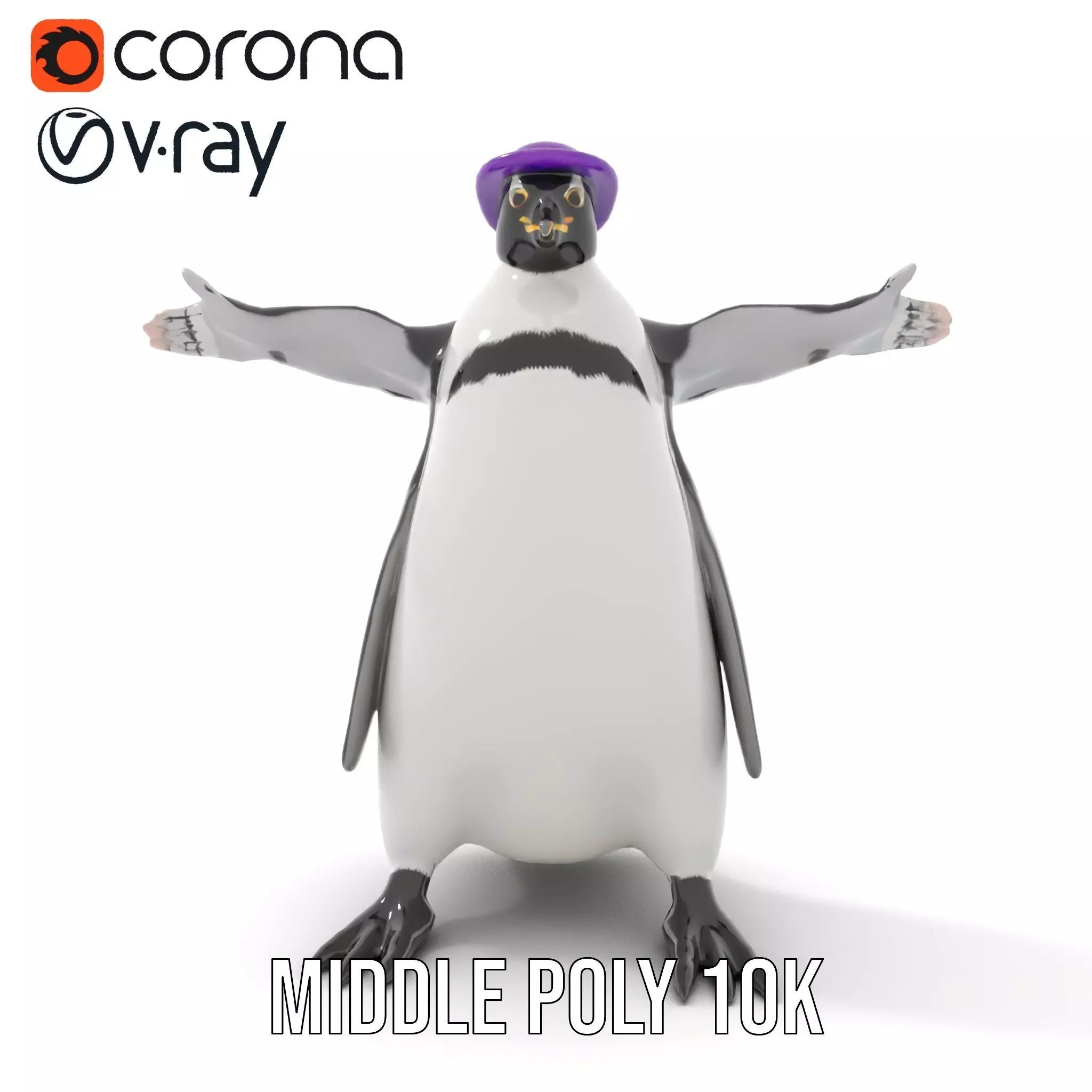 Dapper Penguin model pack Low-poly 3D model_14