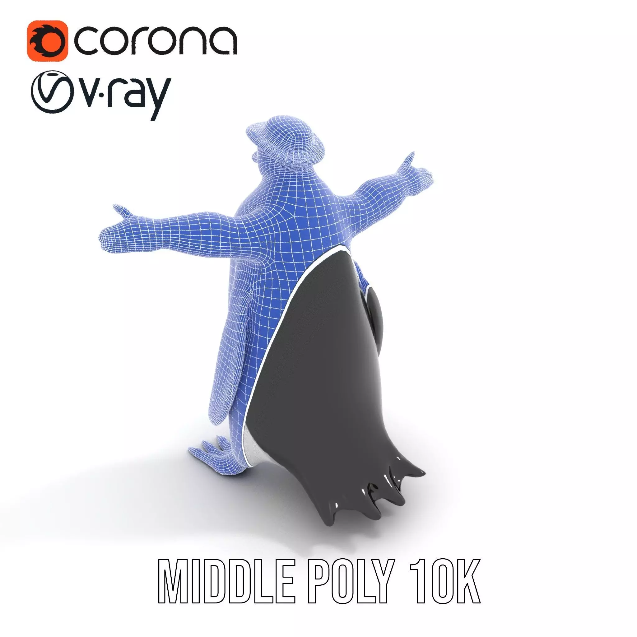 Dapper Penguin model pack Low-poly 3D model_23