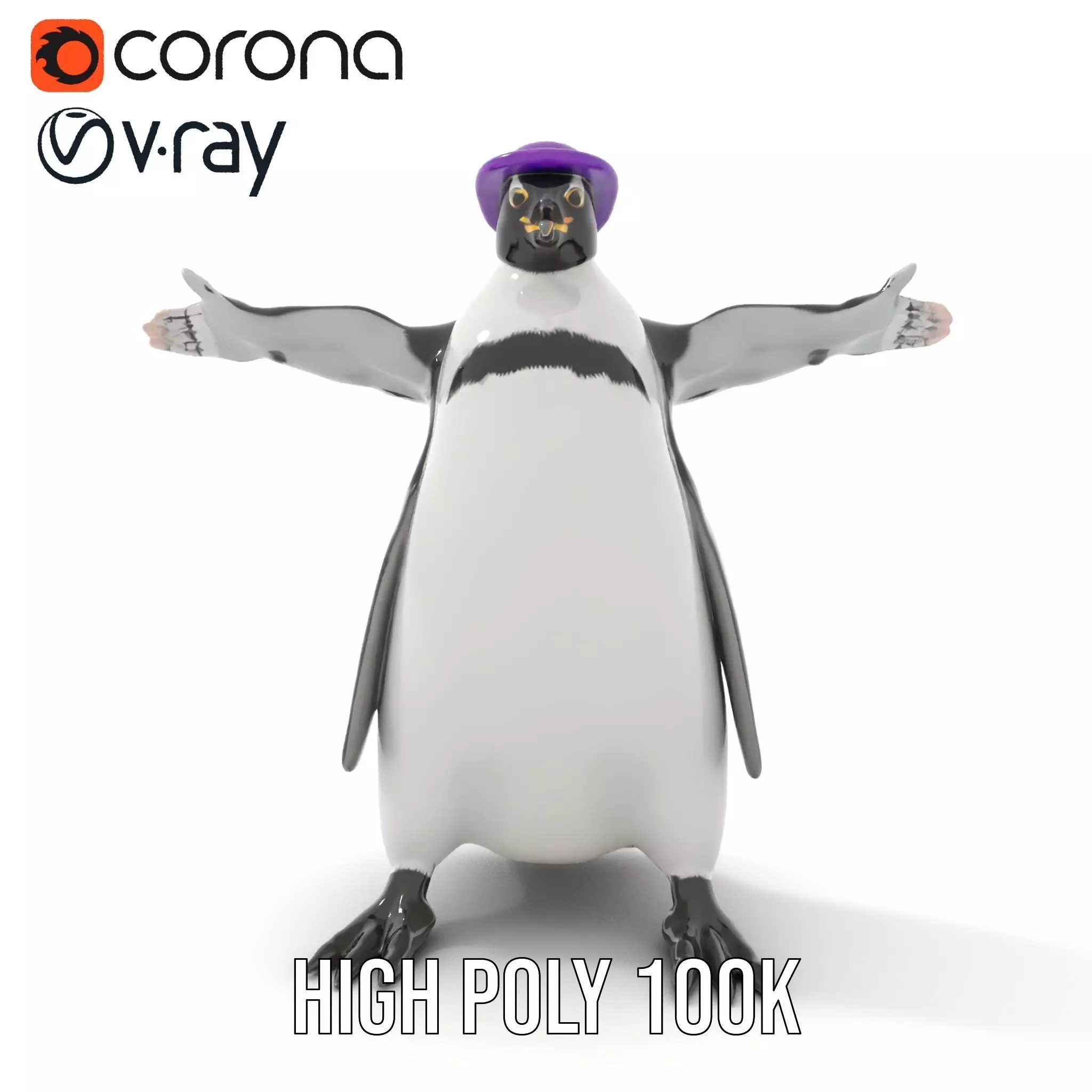 Dapper Penguin model pack Low-poly 3D model_22