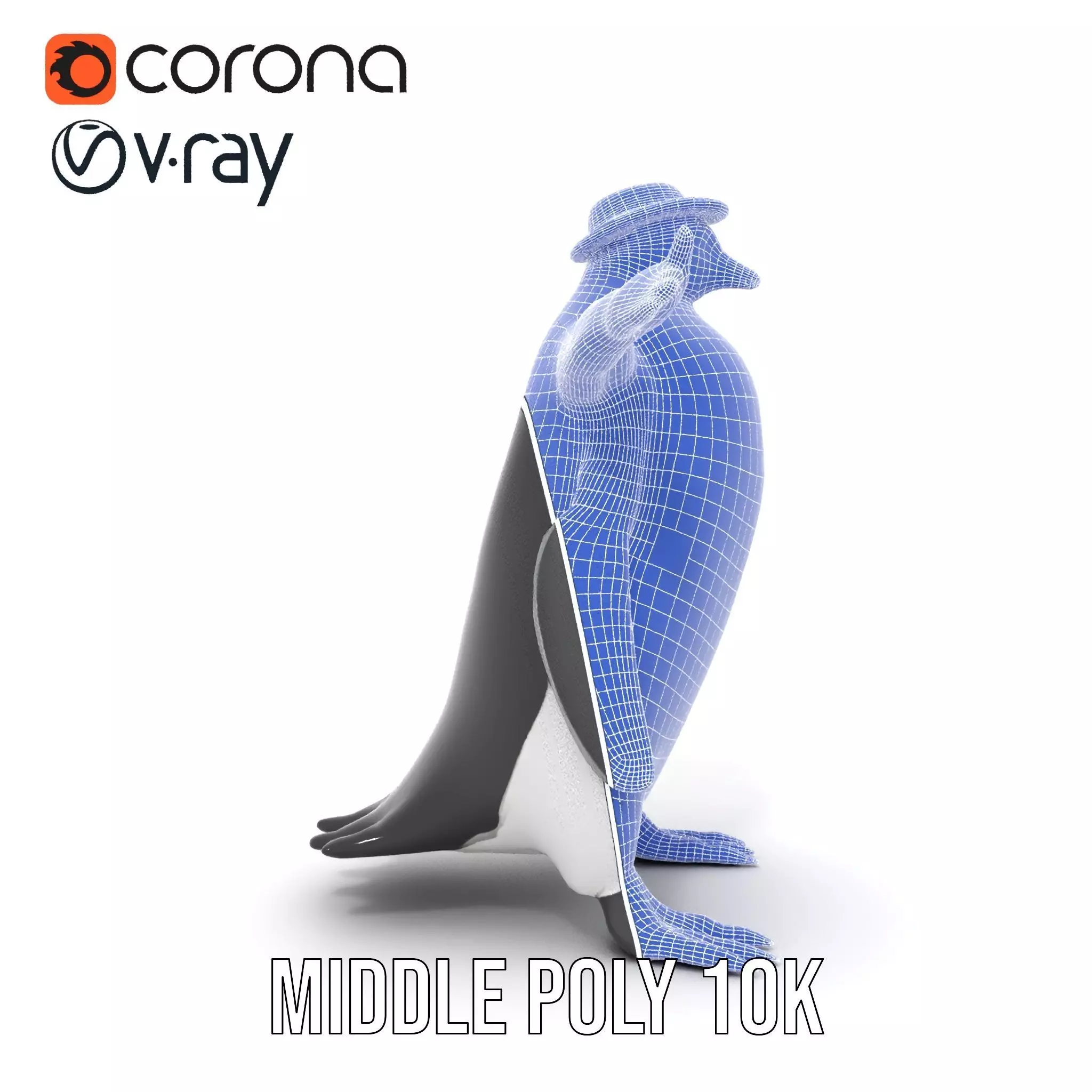 Dapper Penguin model pack Low-poly 3D model_30