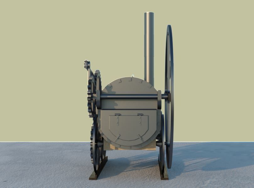 Pen Y Darren Locomotive 3D model_7