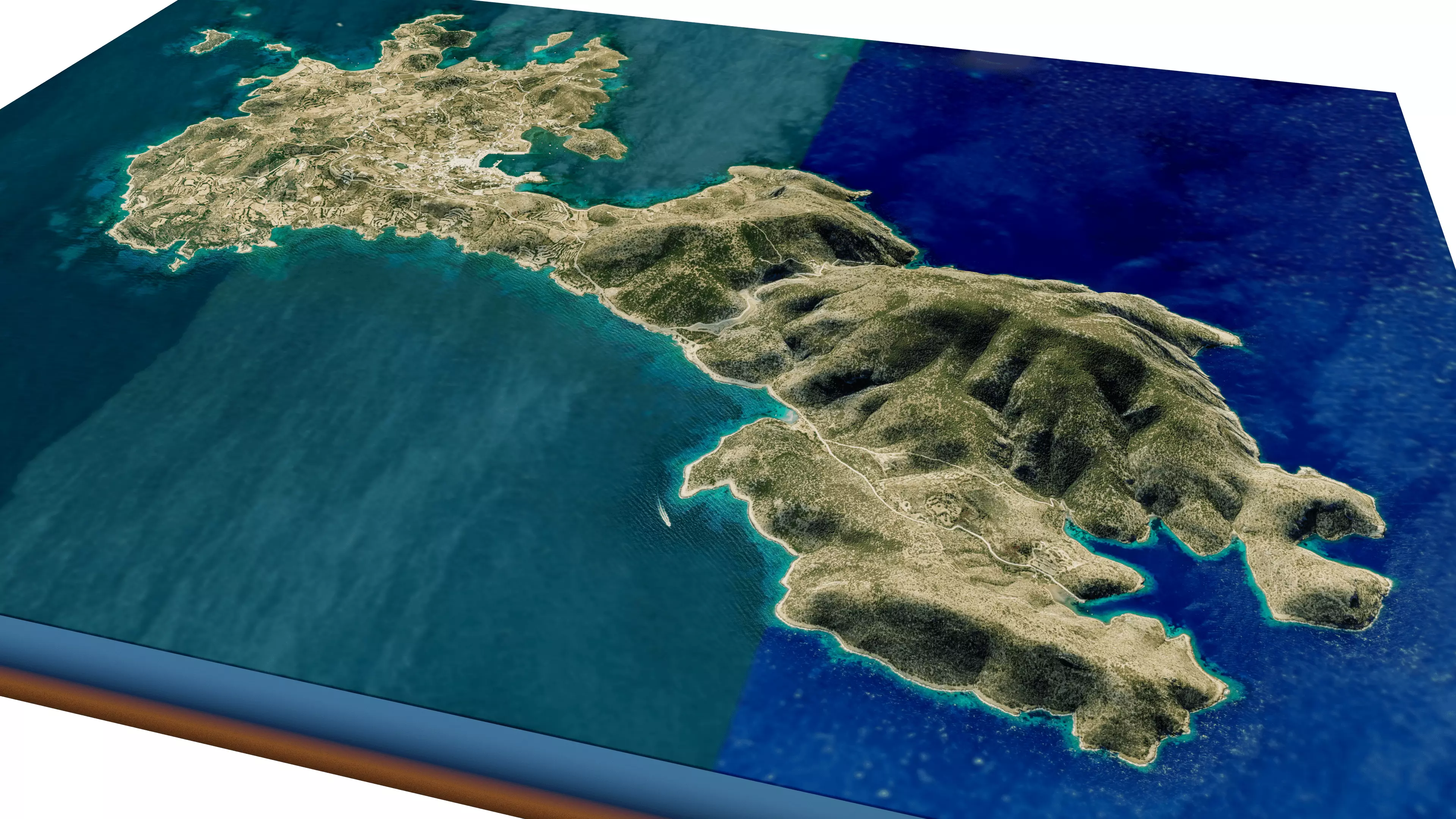 Leipsoi island full 3D model terrain Low-poly 3D model_14