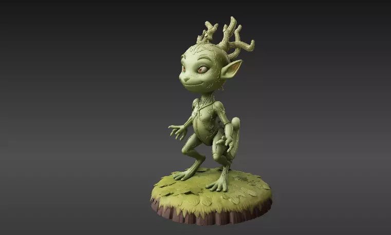 Articulated Forest Sprite 3D Model Two Pack Low And High Model 3D print model_11