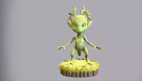 Articulated Forest Sprite 3D Model Two Pack Low And High Model 3D print model_4