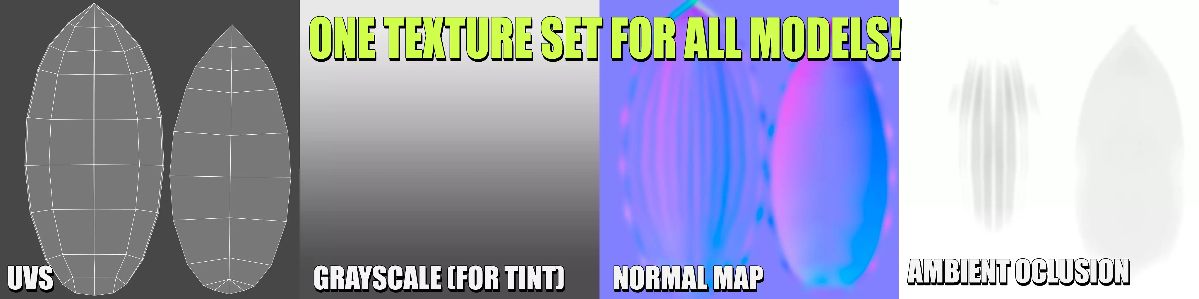 10 Stylized Low-Poly Male Hairstyles Low-poly 3D model_5