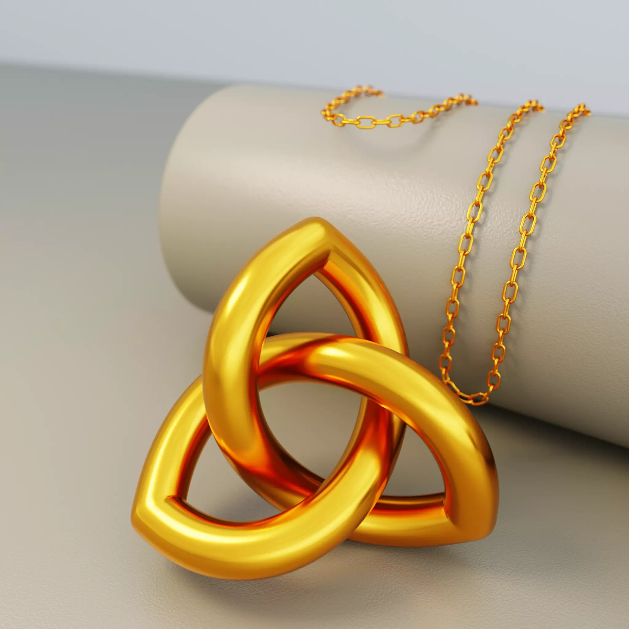 Celtic Trinity Knot Loop - Pendant 3D print model_0