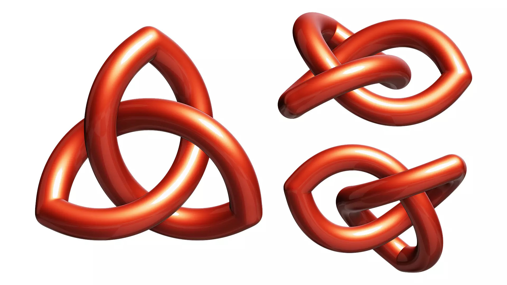 Celtic Trinity Knot Loop - Pendant 3D print model_6