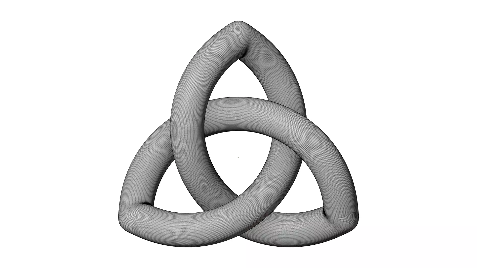 Celtic Trinity Knot Loop - Pendant 3D print model_7