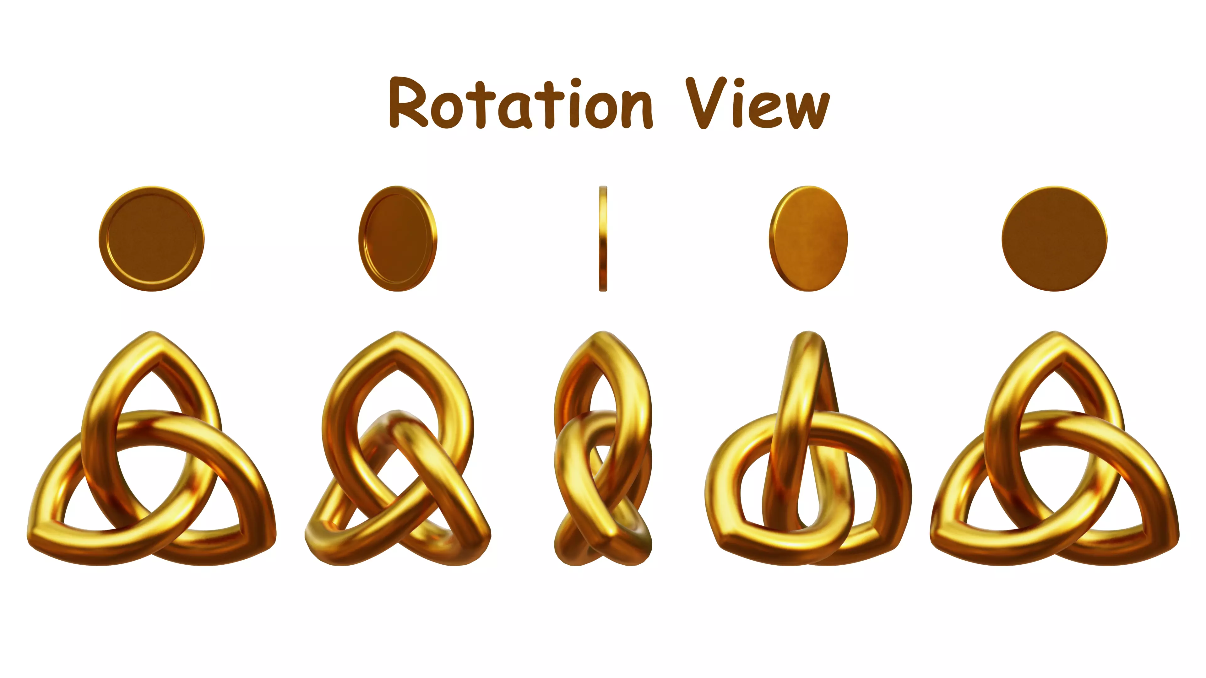 Celtic Trinity Knot Loop - Pendant 3D print model_5