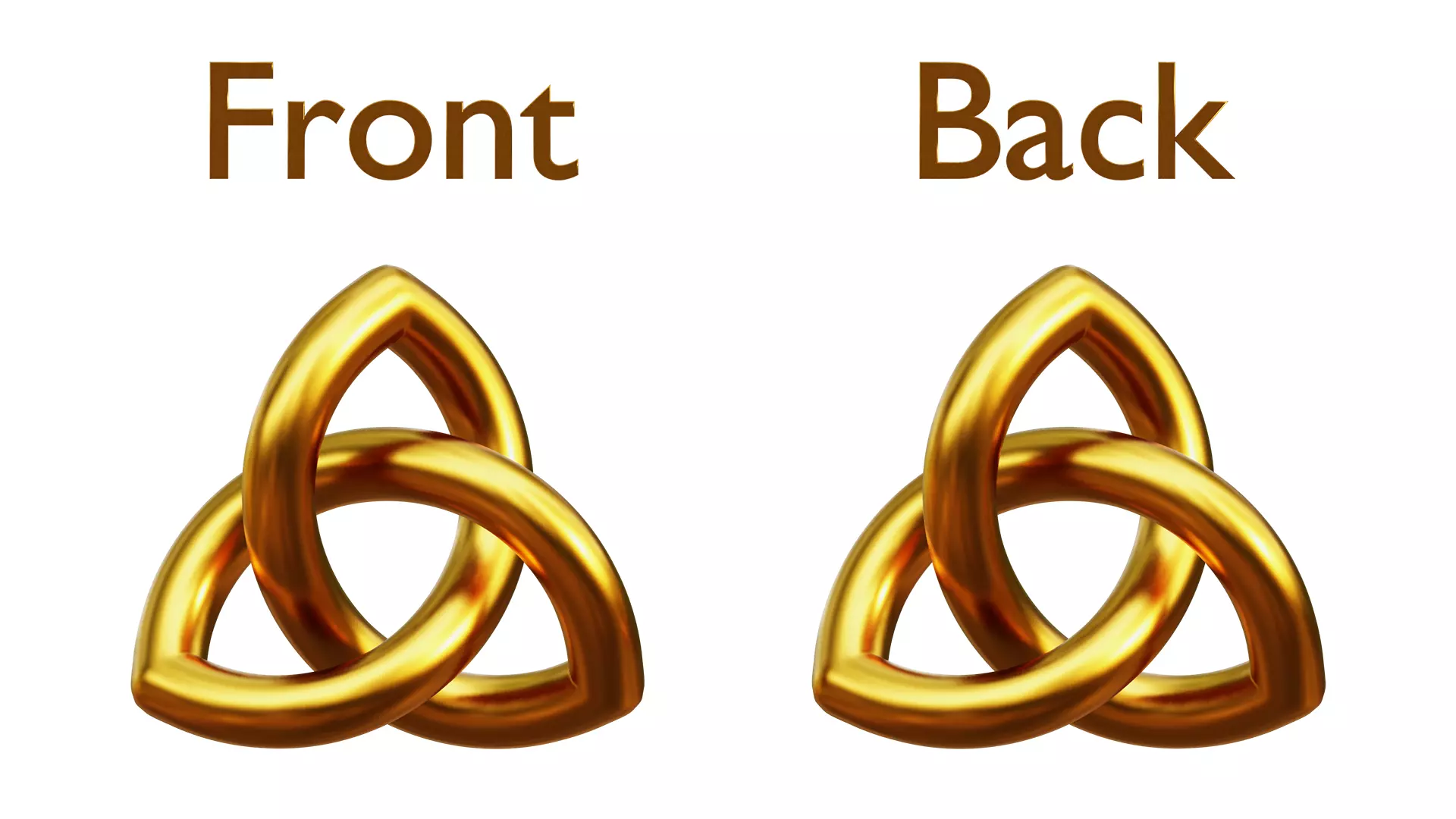 Celtic Trinity Knot Loop - Pendant 3D print model_4