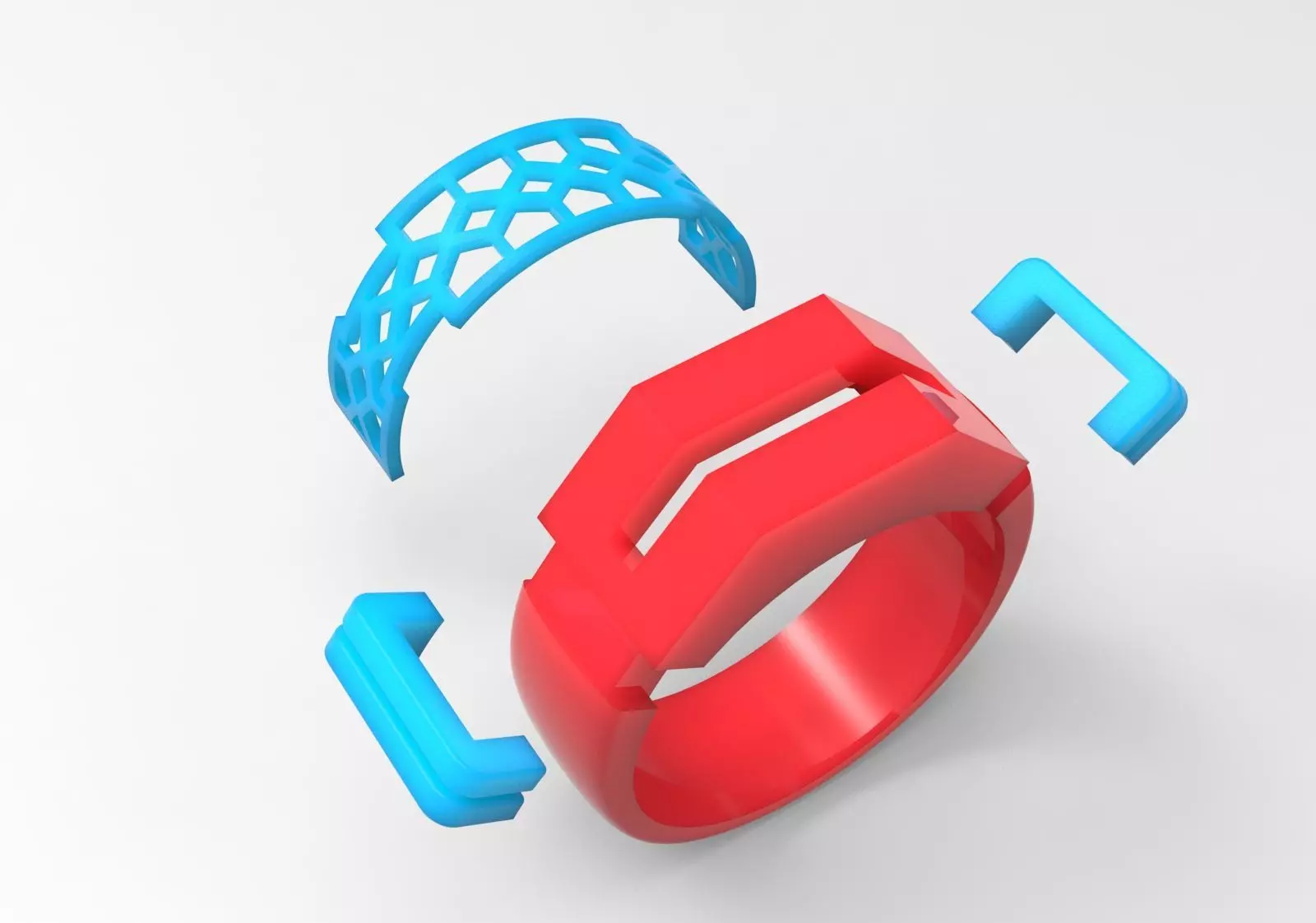 Wide Signet Band with Diagonal Diamond Bar model mr0308 3D print model_16