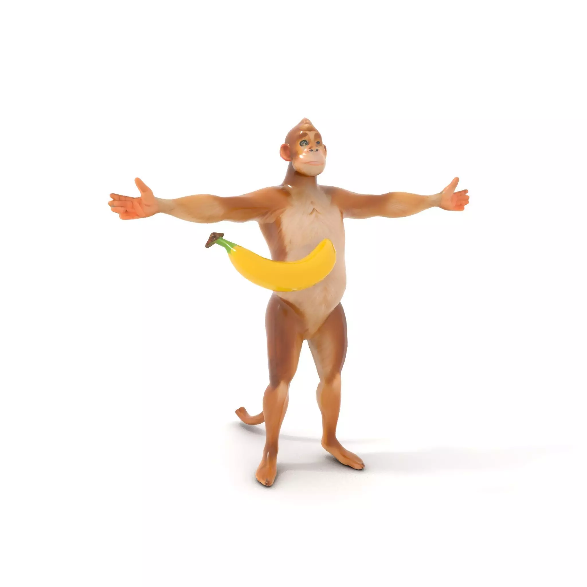 Cheerful Monkey Character model pack Low-poly 3D model_12