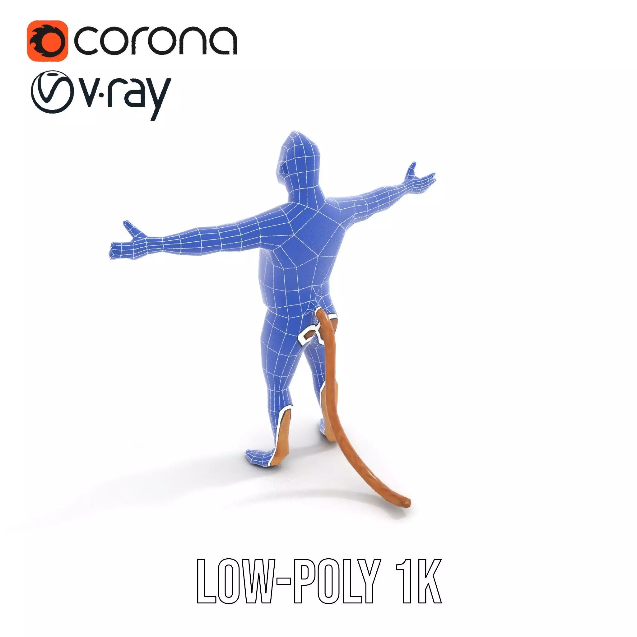 Cheerful Monkey Character model pack Low-poly 3D model_21