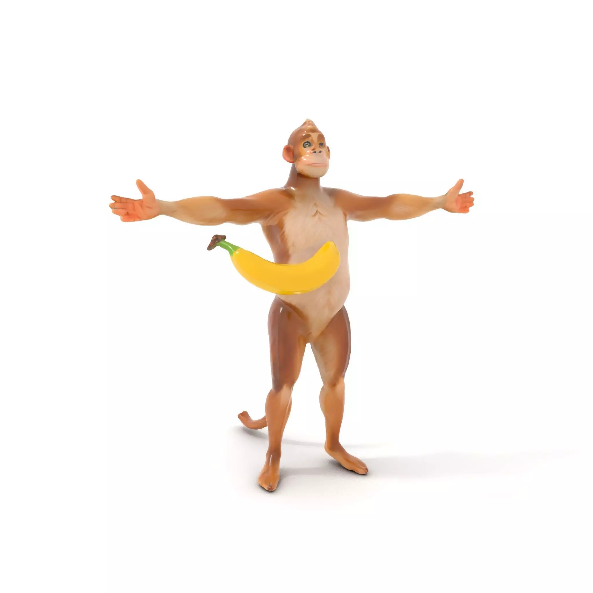 Cheerful Monkey Character model pack Low-poly 3D model_0