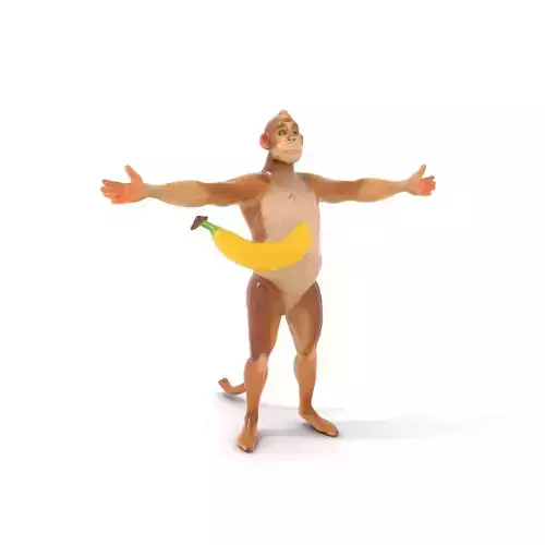 Cheerful Monkey Character model pack Low-poly 3D model Cheerful Monkey Character model pack Low-poly 3D model