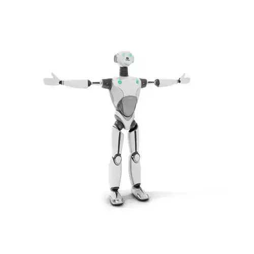 Humanoid Silver Robot model pack Low-poly 3D model Humanoid Silver Robot model pack Low-poly 3D model