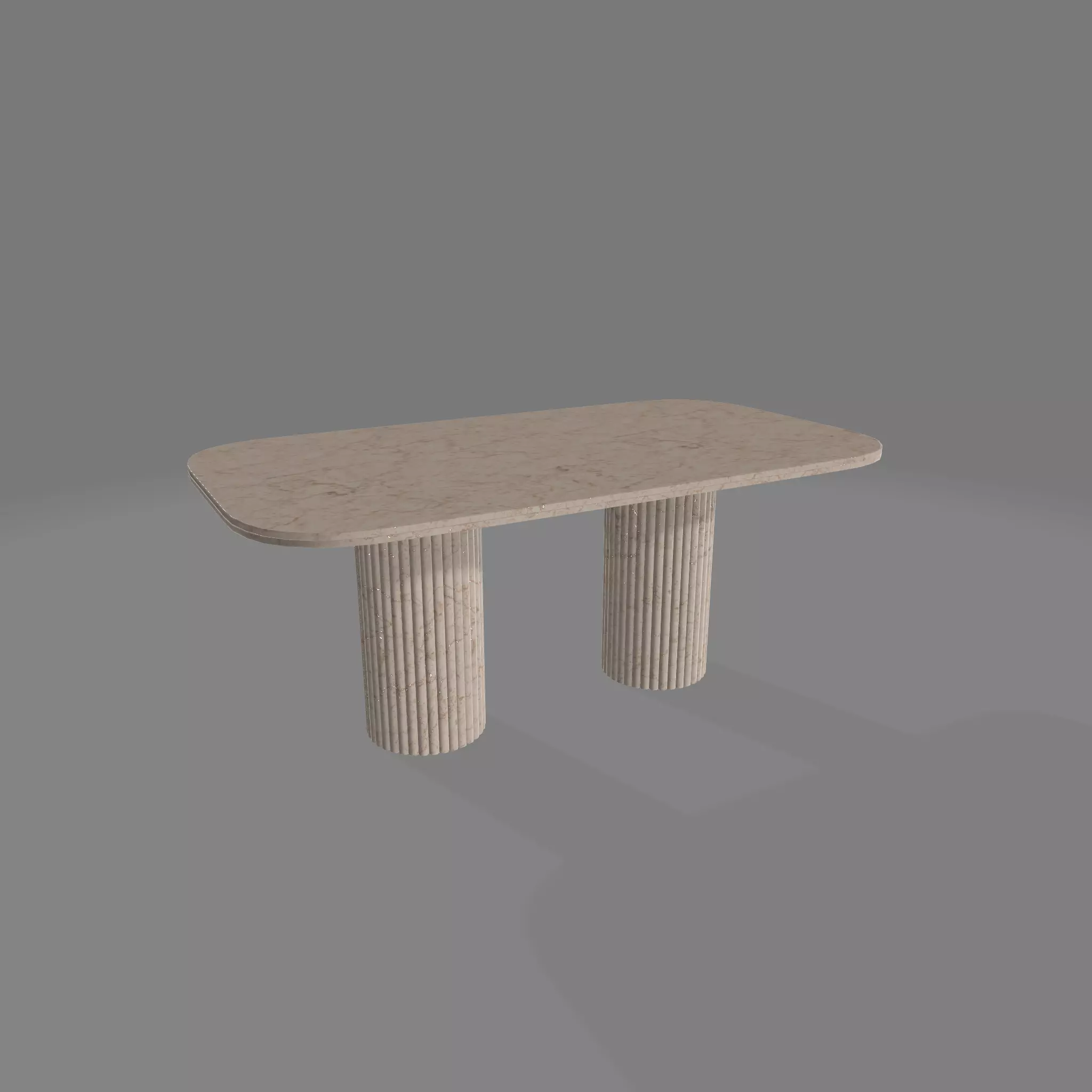 Selene Rectangular Marble Dining Table Low-poly 3D model_16