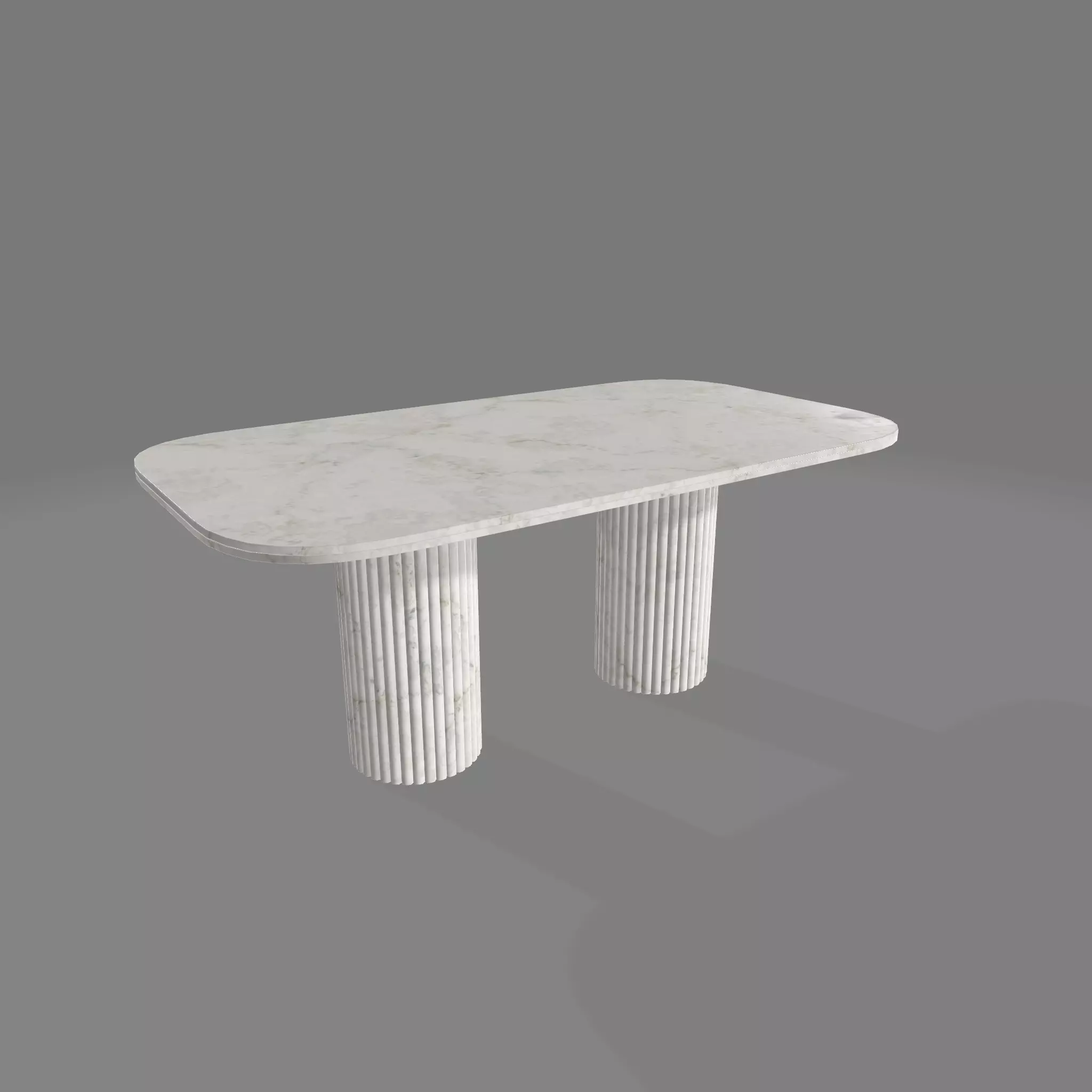 Selene Rectangular Marble Dining Table Low-poly 3D model_18