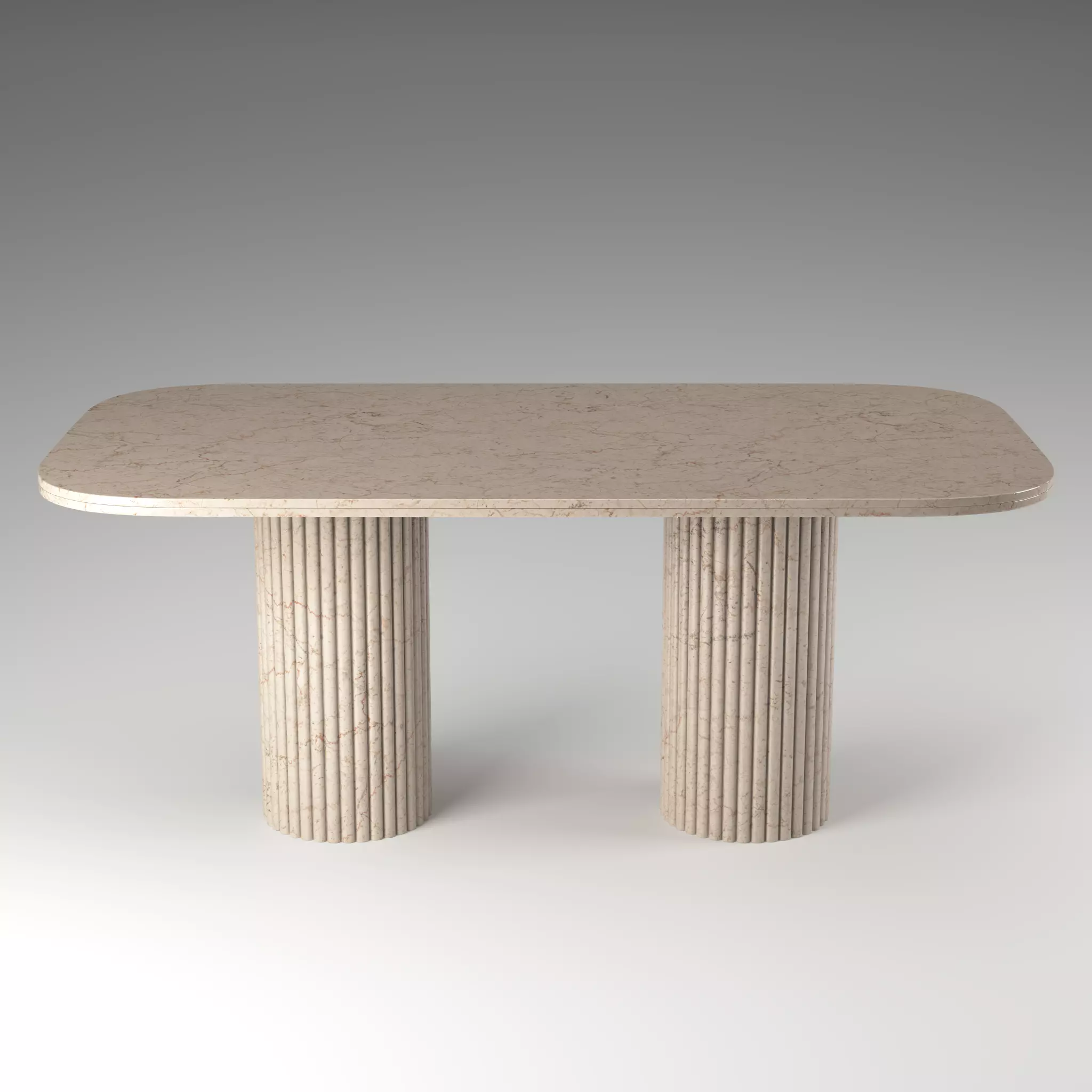 Selene Rectangular Marble Dining Table Low-poly 3D model_3