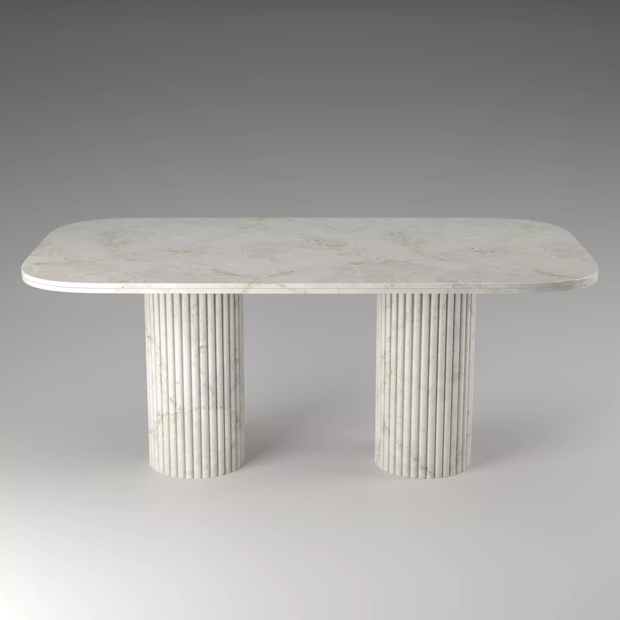 Selene Rectangular Marble Dining Table Low-poly 3D model_5