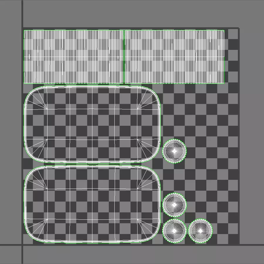 Selene Rectangular Marble Dining Table Low-poly 3D model_14