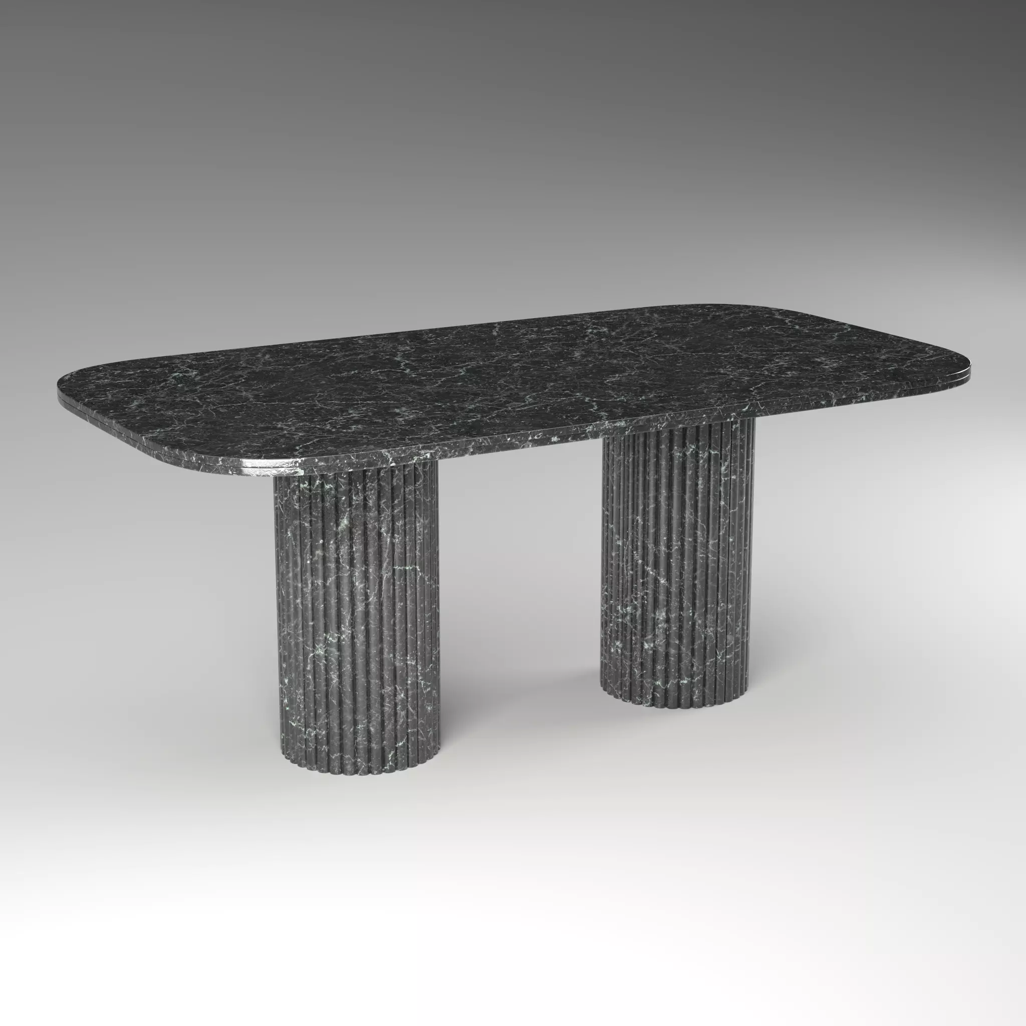 Selene Rectangular Marble Dining Table Low-poly 3D model_0