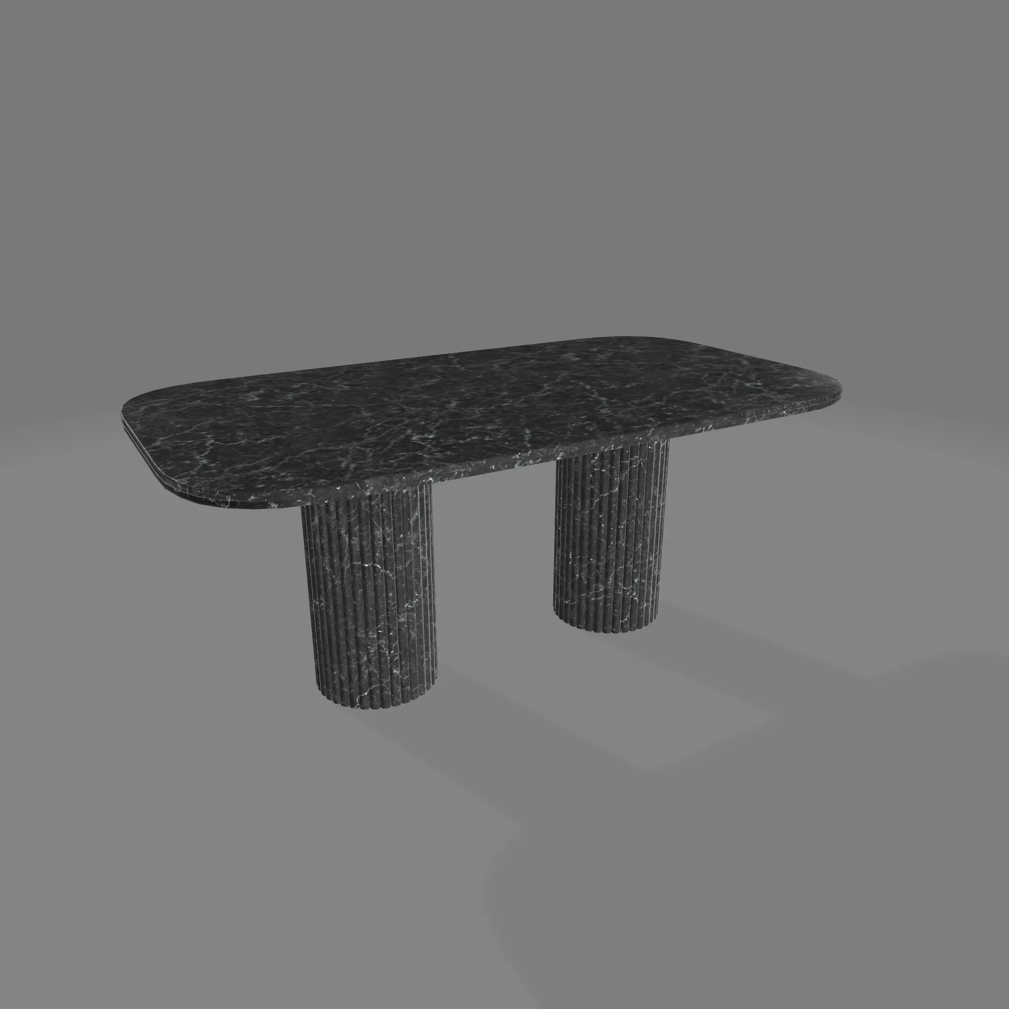 Selene Rectangular Marble Dining Table Low-poly 3D model_17