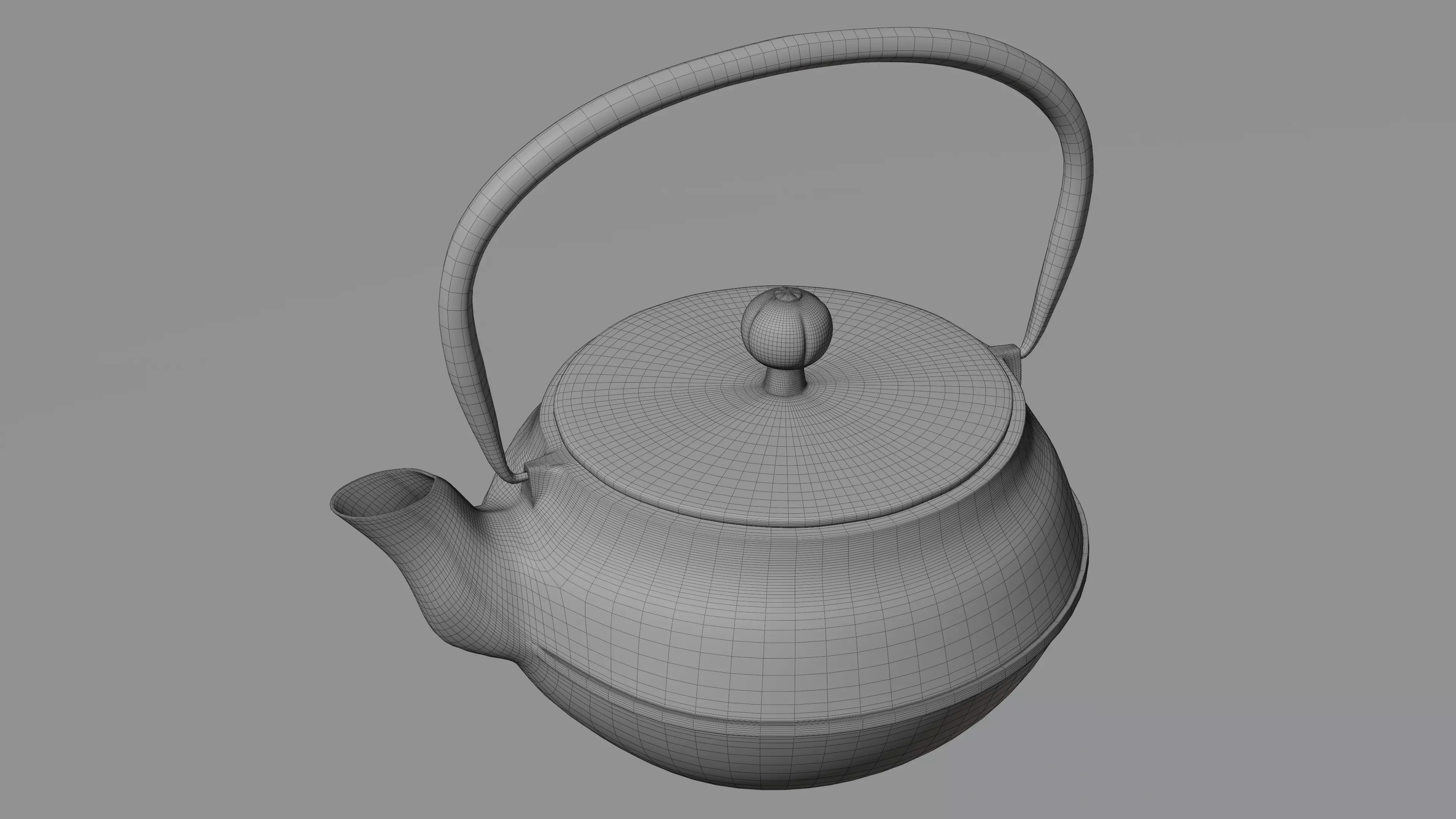 Copper teapot 3D model hardsuface Low-poly 3D model_11