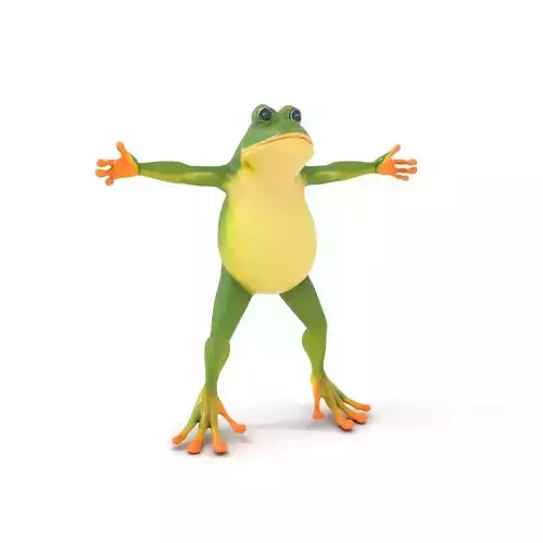 Green Frog Character model pack Low-poly 3D model