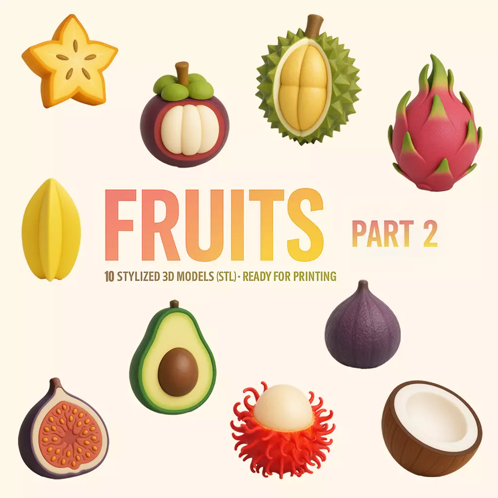 FRUIT FRIENDS PACK PART 2 3D print model_0