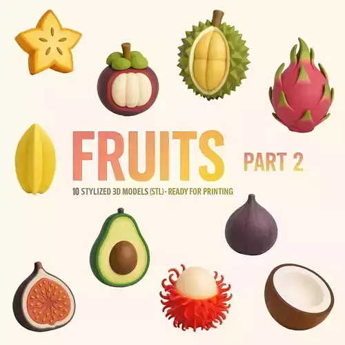 FRUIT FRIENDS PACK PART 2 3D print model FRUIT FRIENDS PACK PART 2 3D print model