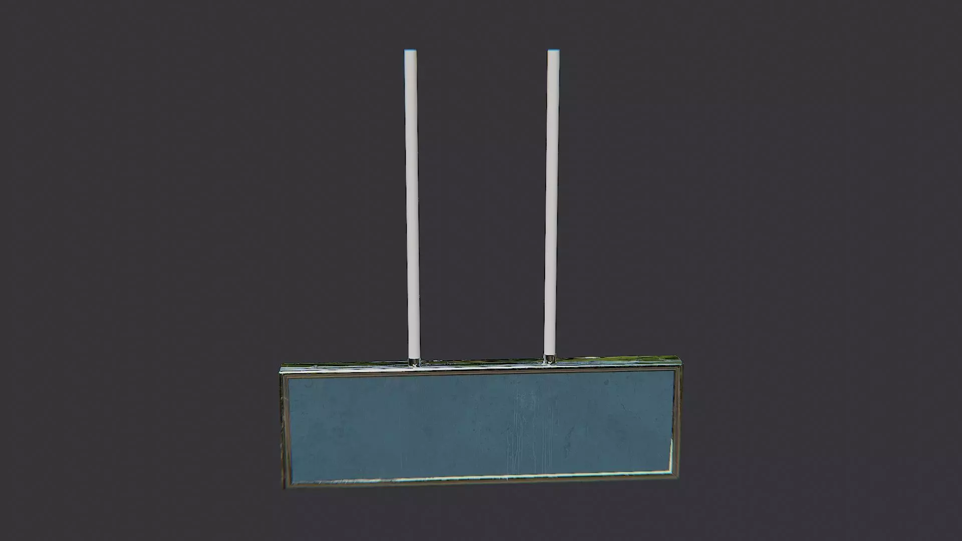 Two Sided Airport Directional Sign Low-poly 3D model_2