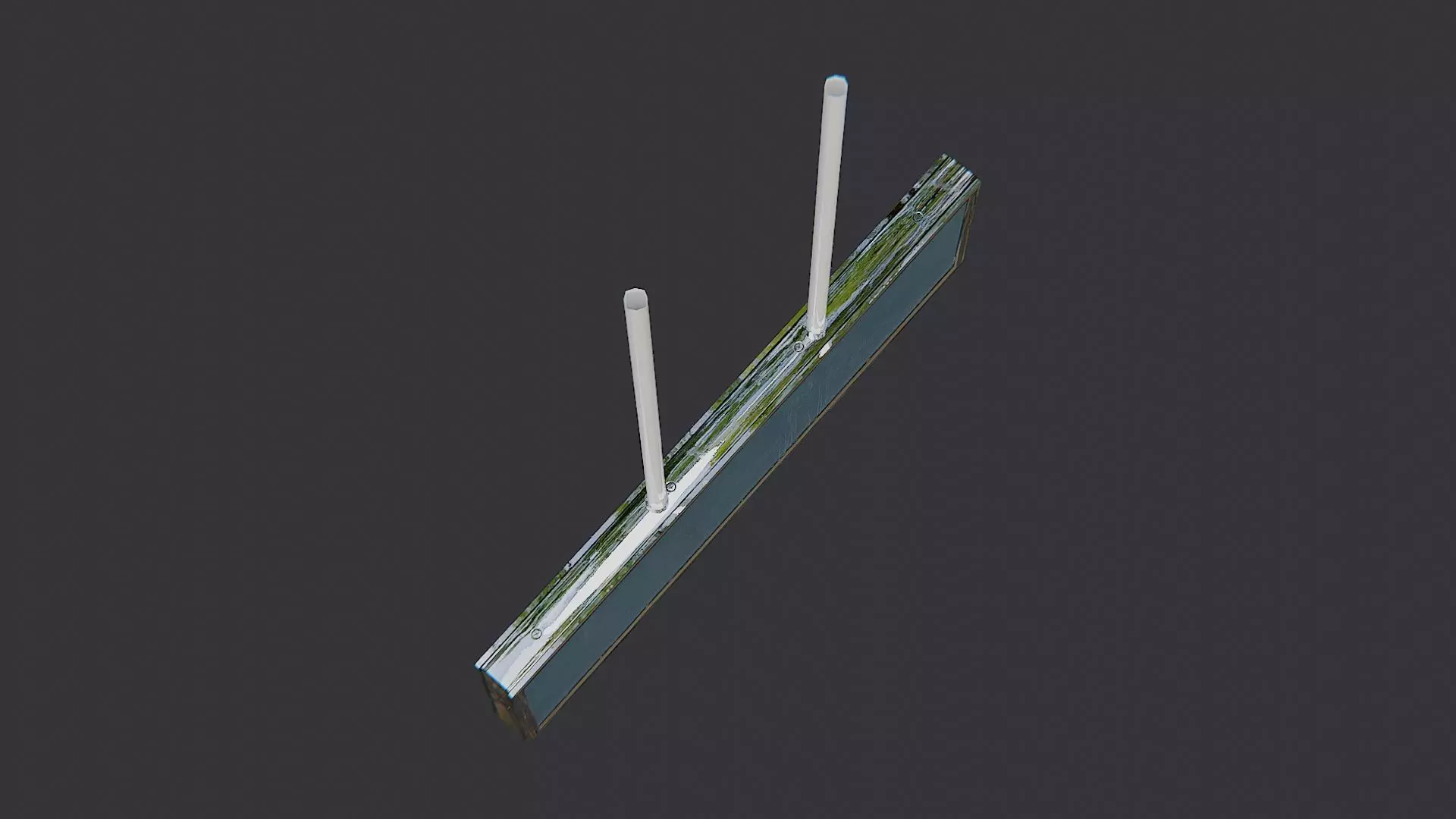 Two Sided Airport Directional Sign Low-poly 3D model_4