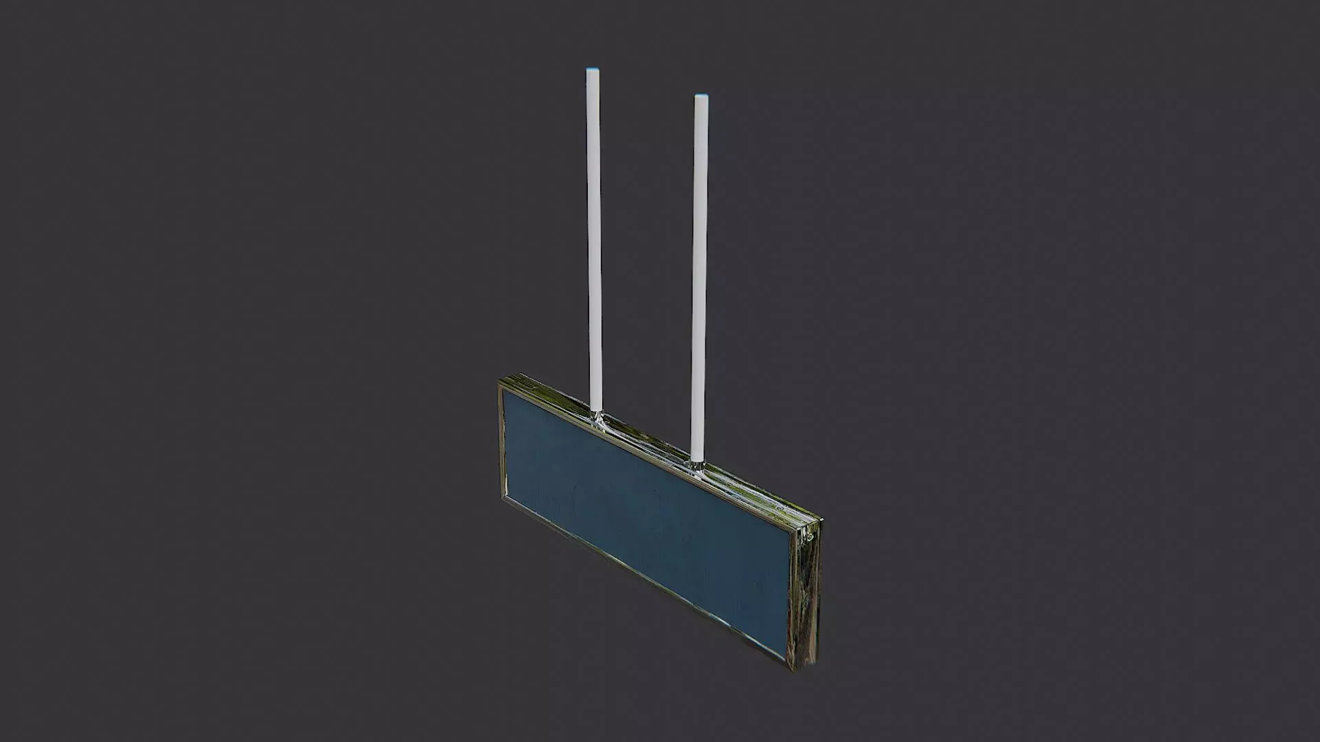 Two Sided Airport Directional Sign Low-poly 3D model_1