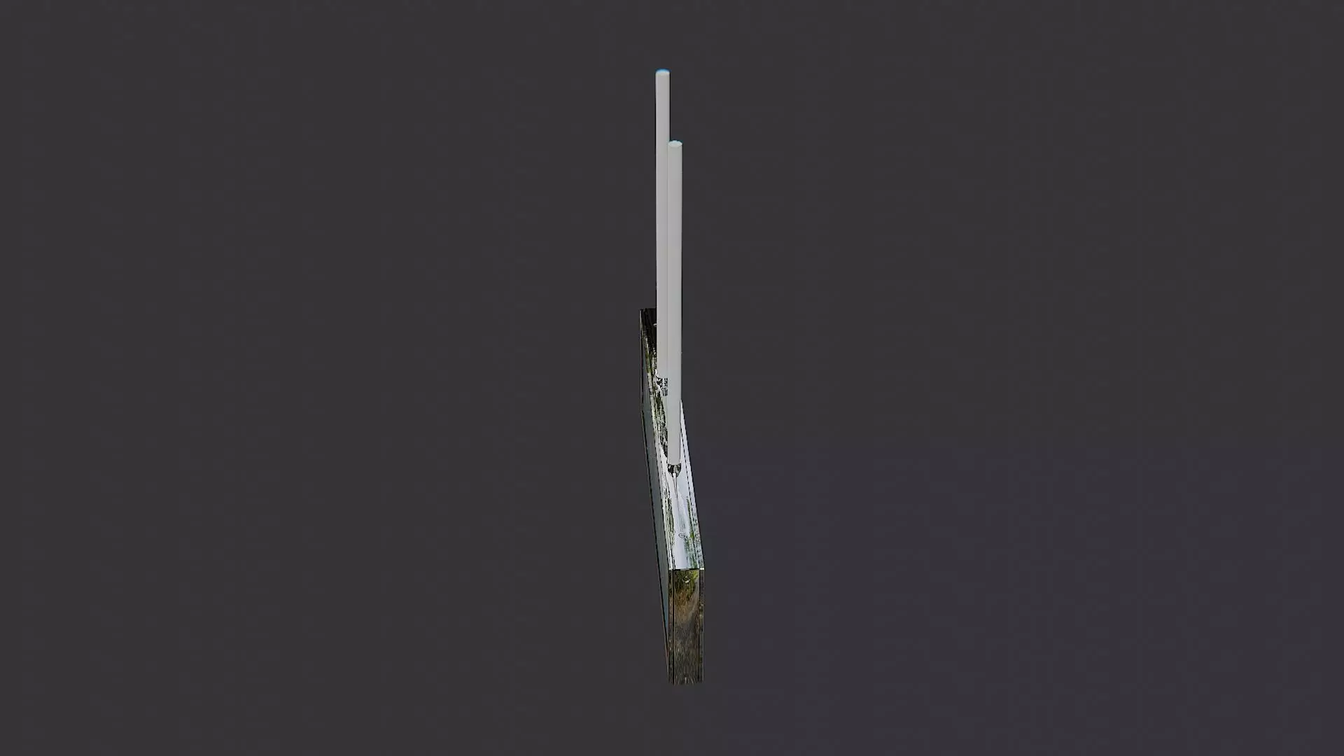 Two Sided Airport Directional Sign Low-poly 3D model_3