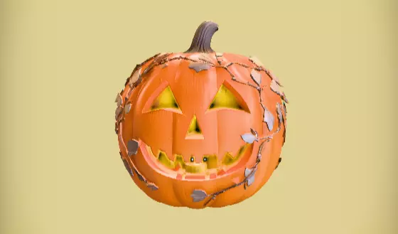 Jack-o-Lantern Lantern 3D Print Model Decorative Pumpkin  Low-poly 3D model_6