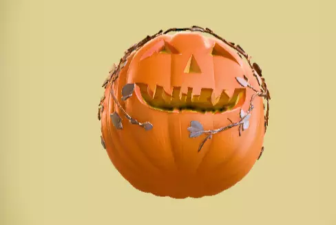 Jack-o-Lantern Lantern 3D Print Model Decorative Pumpkin  Low-poly 3D model_4