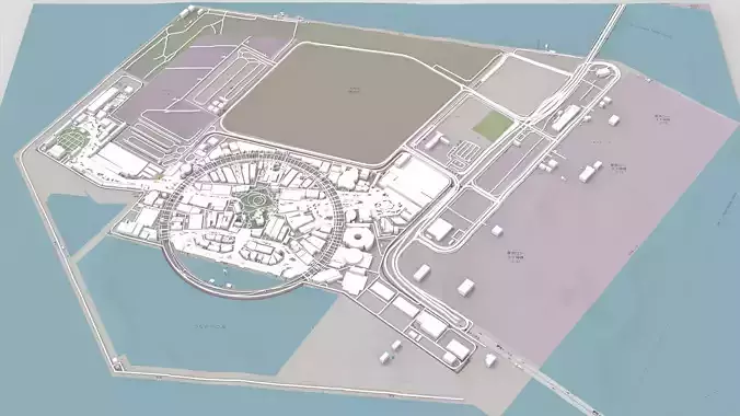 Island Yumeshima Osaka Bay Japan