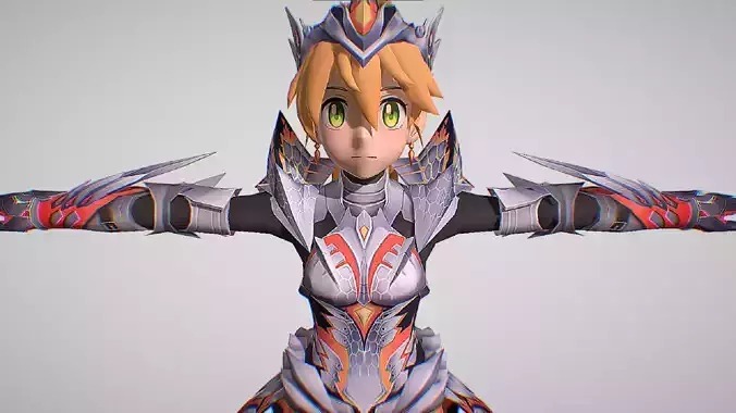 Mary - Valstrax Armor - Monster Hunter Riders - Cute Anime Girl