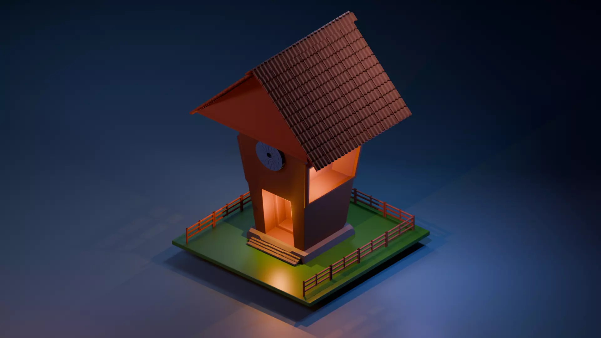 Stylised 3d house Free low-poly 3D model