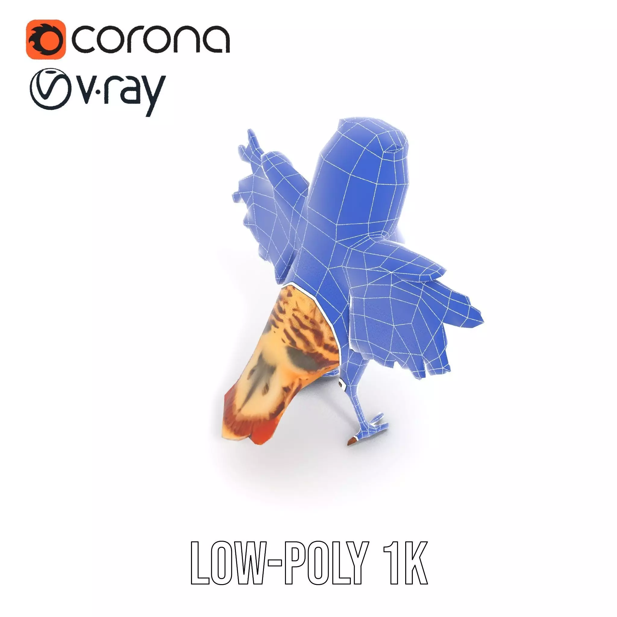 Vibrant Owl Wingspread model pack Low-poly 3D model_24