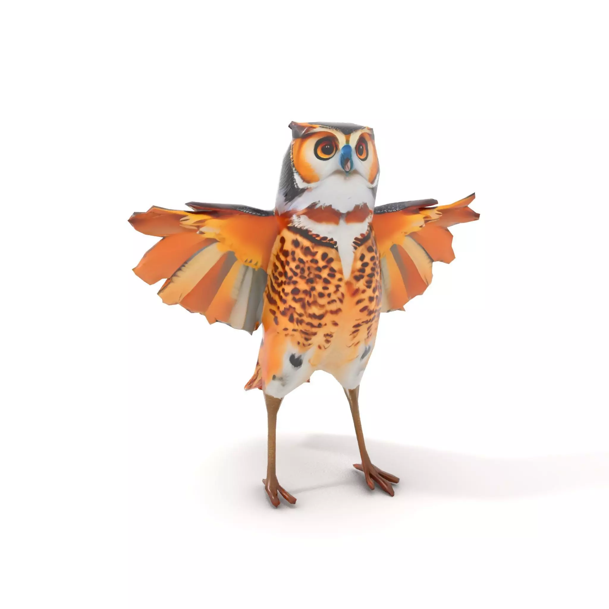 Vibrant Owl Wingspread model pack Low-poly 3D model_8