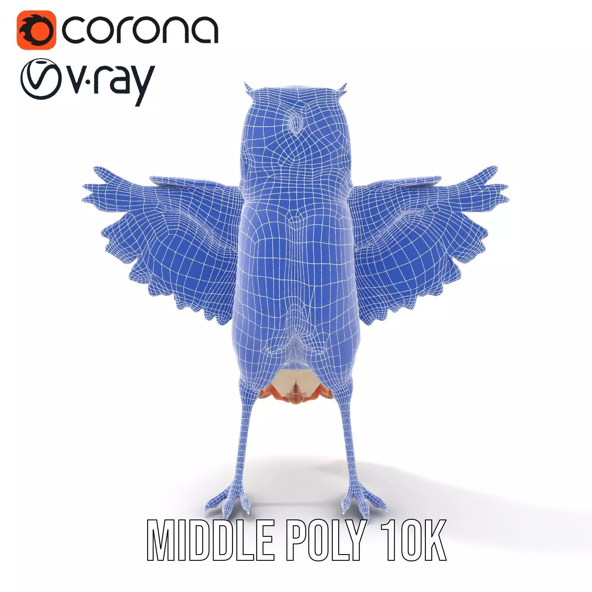 Vibrant Owl Wingspread model pack Low-poly 3D model_30