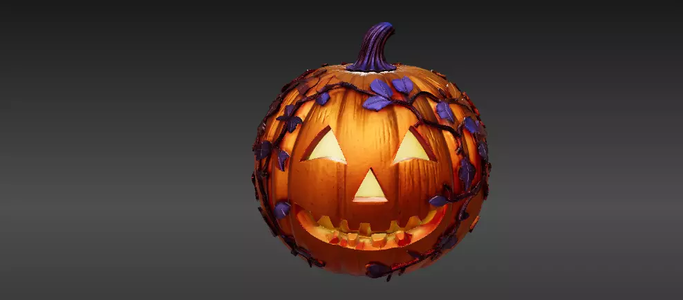Jack-o-Lantern Lantern 3D Print Model Decorative Pumpkin 3D model_1