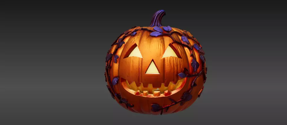 Jack-o-Lantern Lantern 3D Print Model Decorative Pumpkin 3D model_3