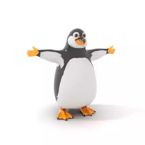 Animated Penguin Character model pack Low-poly 3D model