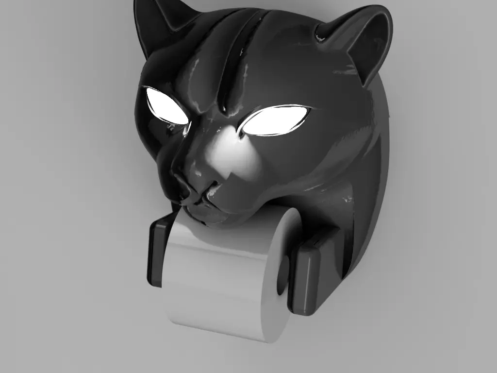 Panthera Paper Roll Holder 3D print model_5
