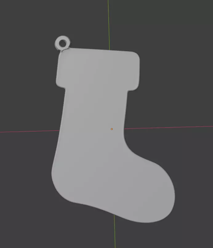 Christmas stocking ornament 3D print model_1