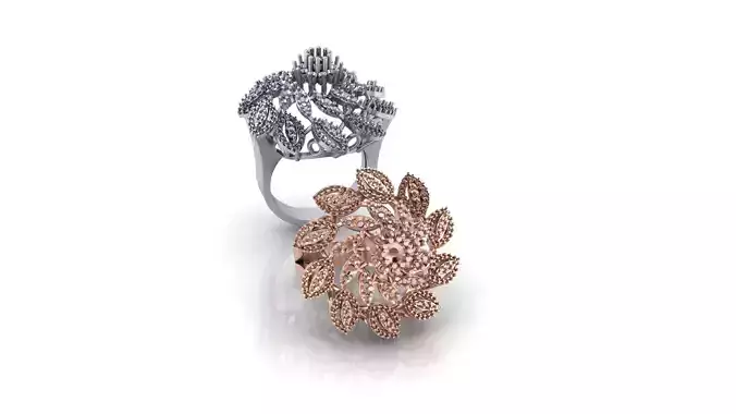 flower setting marquise illusion jewelry ring 
